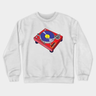 Turntable  (Alizarin + Jacksons Purple Colorway) Analog / Music Crewneck Sweatshirt